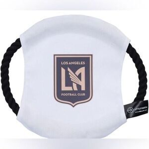 NWT Little Earth White Los Angeles Football Clup Pet Toy Flying Disc